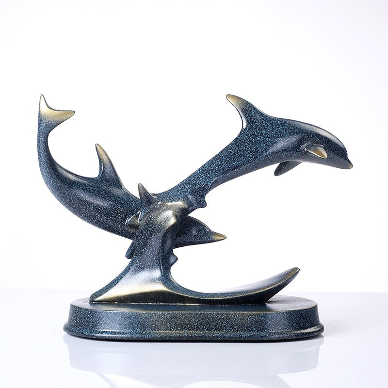 Dolphin Jumping Sculptures