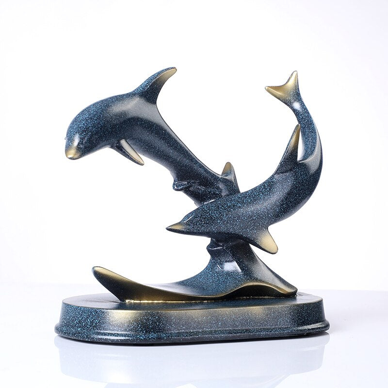 Dolphin Jumping Sculptures