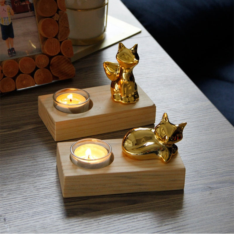 Jungle Cat Candle Holders