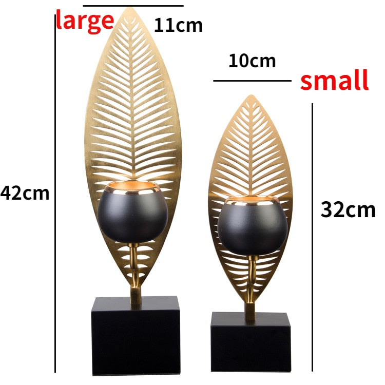 Leaf Pattern Candle Holders