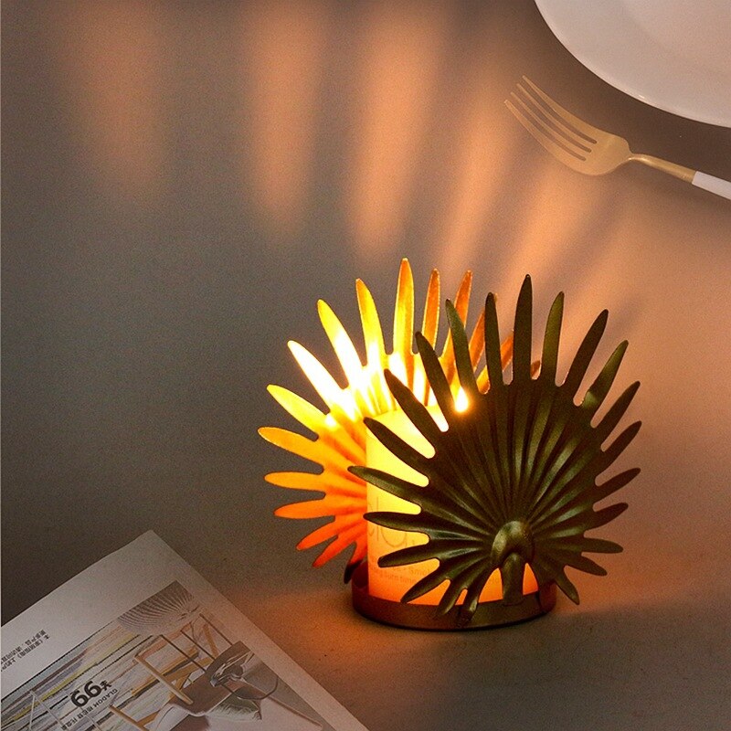 Tropical Leaf Candle Holders