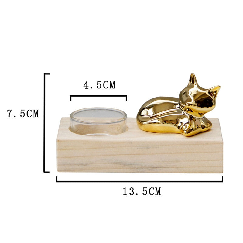 Jungle Cat Candle Holders