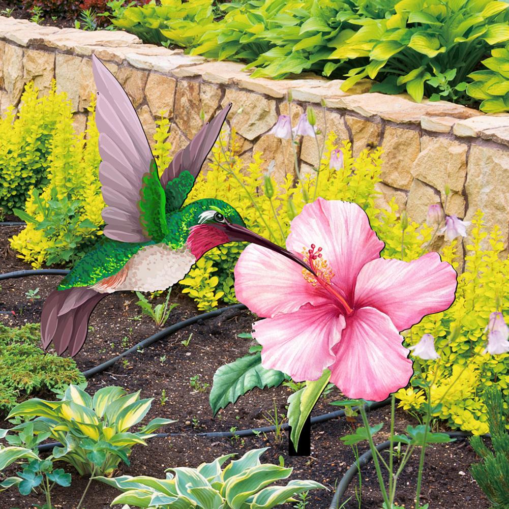 Hibiscus Pattern Yard Ornaments