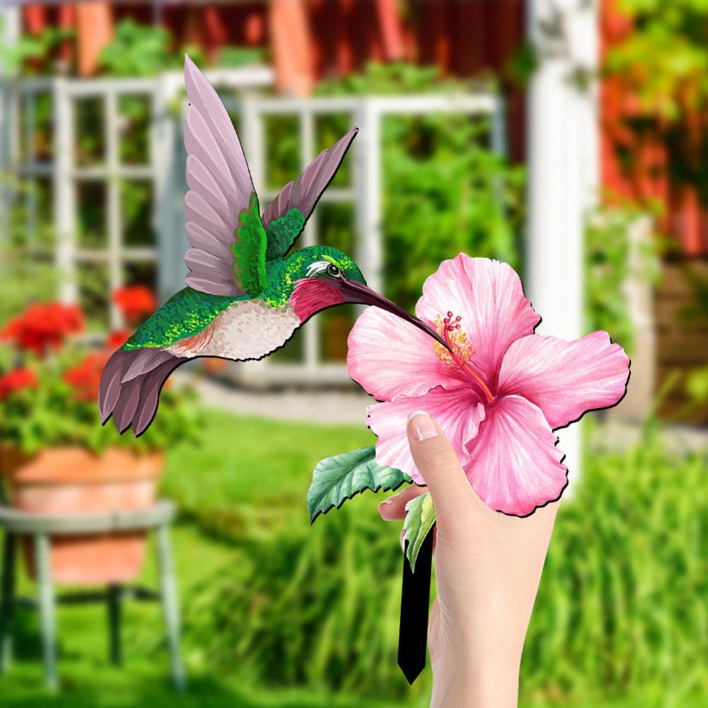 Hibiscus Pattern Yard Ornaments