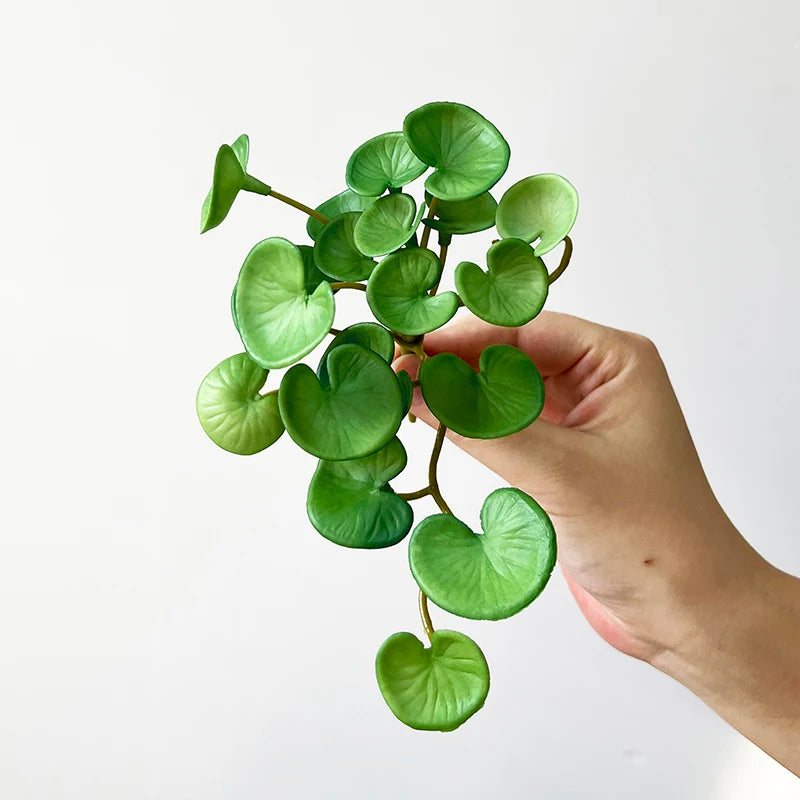 Artificial Mini Green Plant Bouquet – Realistic PVC Faux Grass Decor