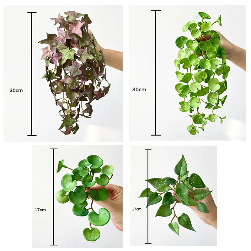 Artificial Mini Green Plant Bouquet – Realistic PVC Faux Grass Decor