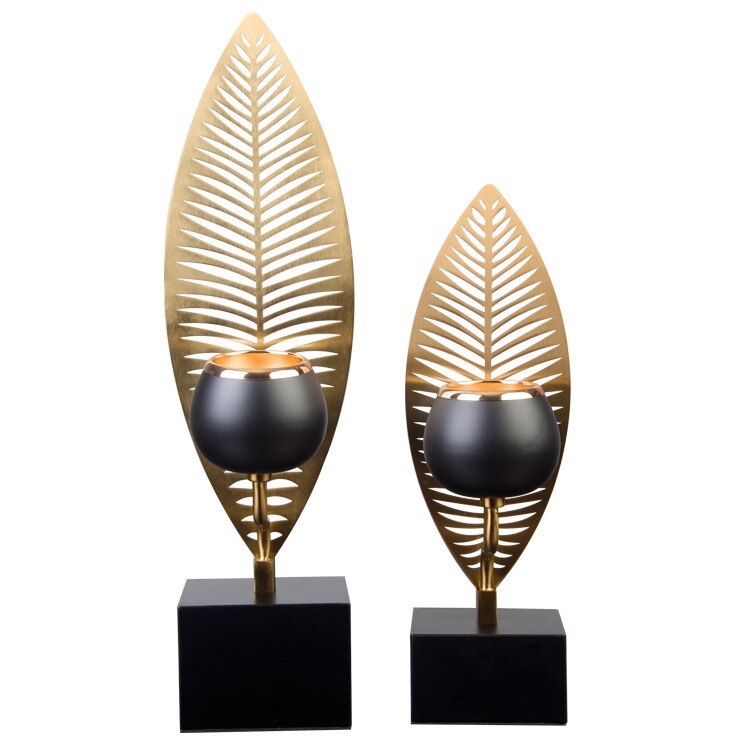 Leaf Pattern Candle Holders
