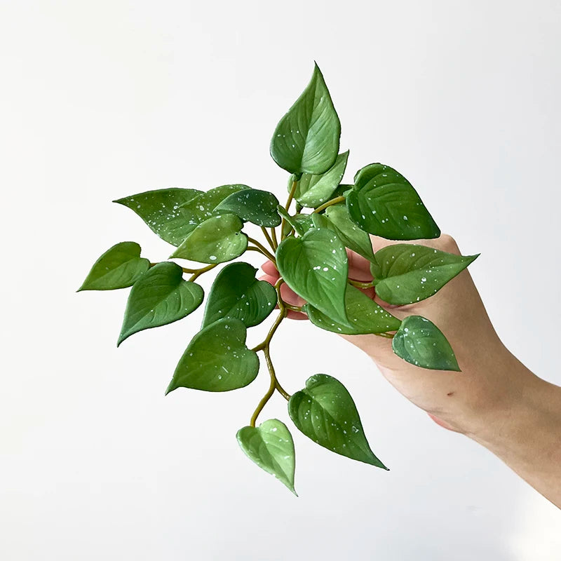 Artificial Mini Green Plant Bouquet – Realistic PVC Faux Grass Decor