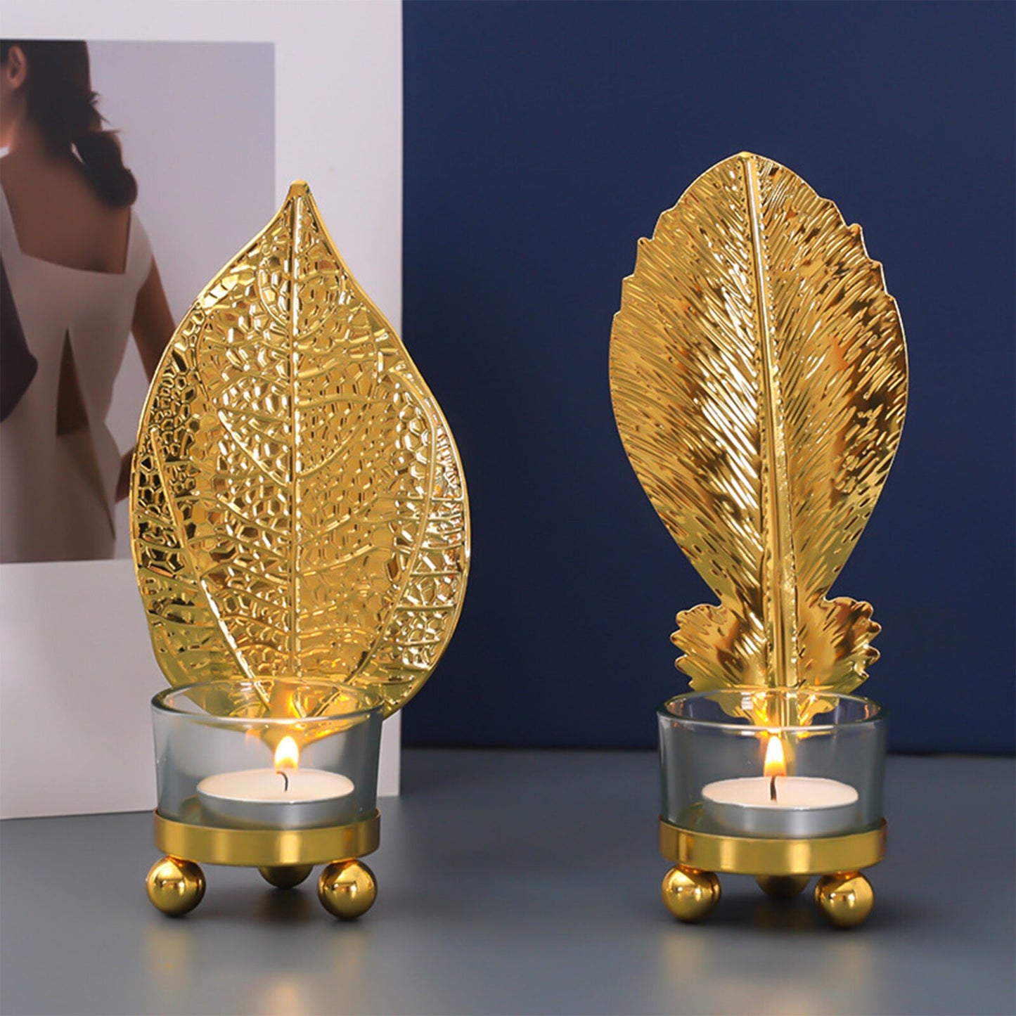 Banana Leaf Candle Holders