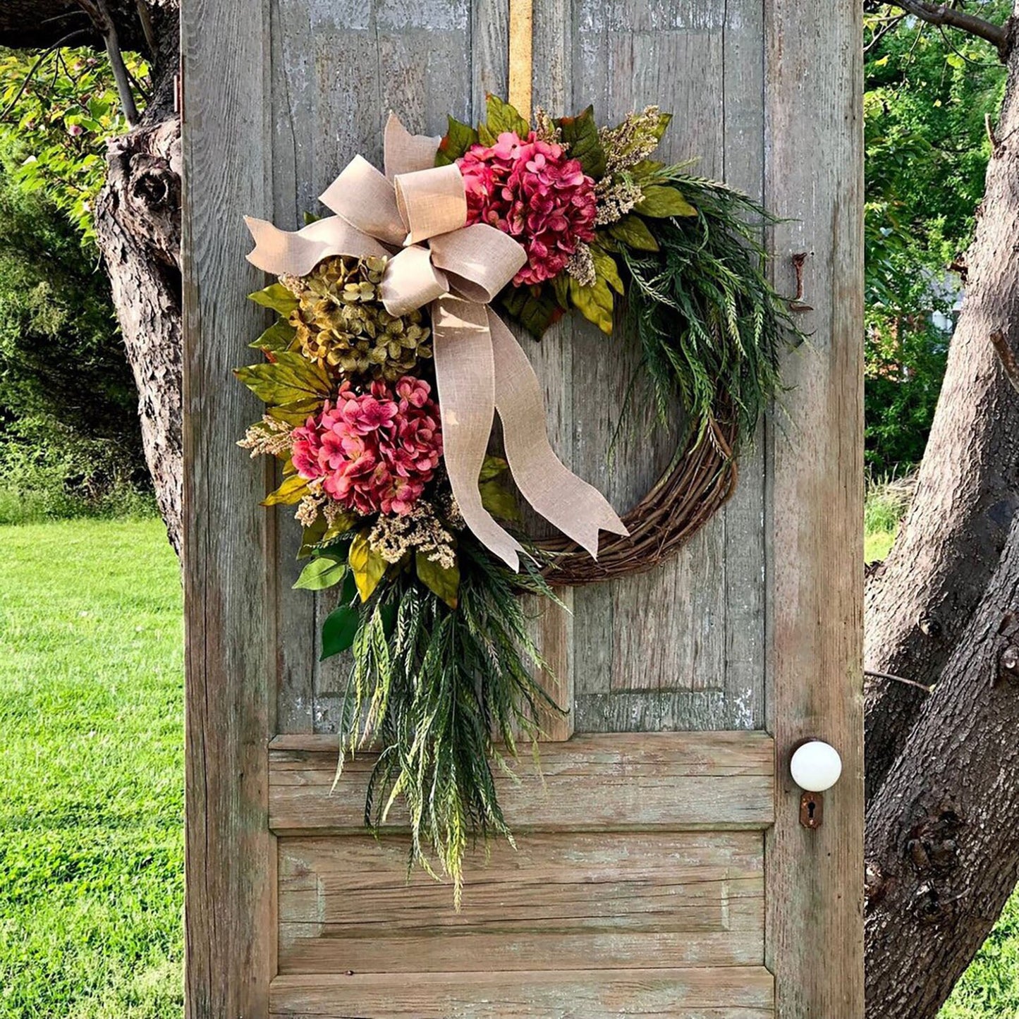 Tropical Flower Wreath Outdoor Decor