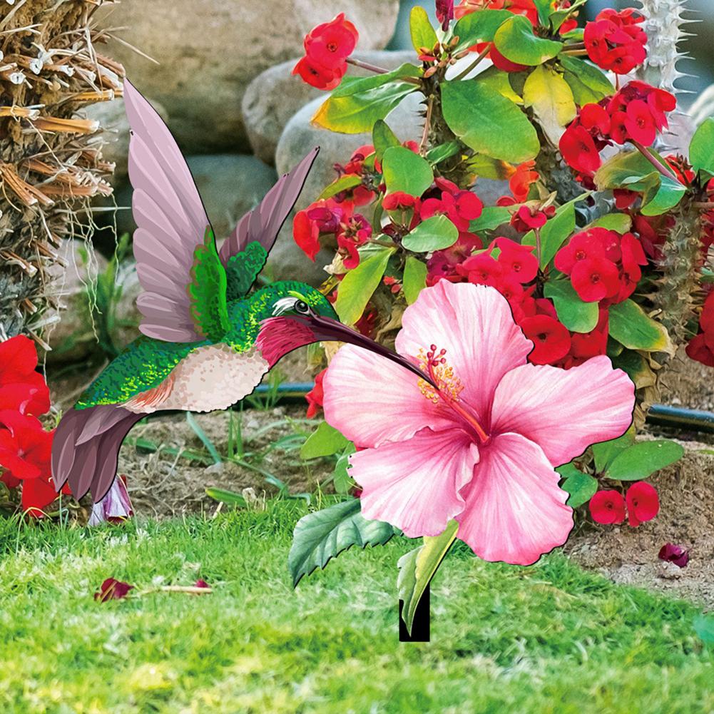 Hibiscus Pattern Yard Ornaments
