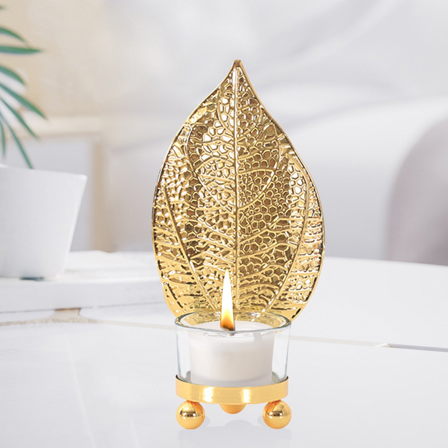 Banana Leaf Candle Holders