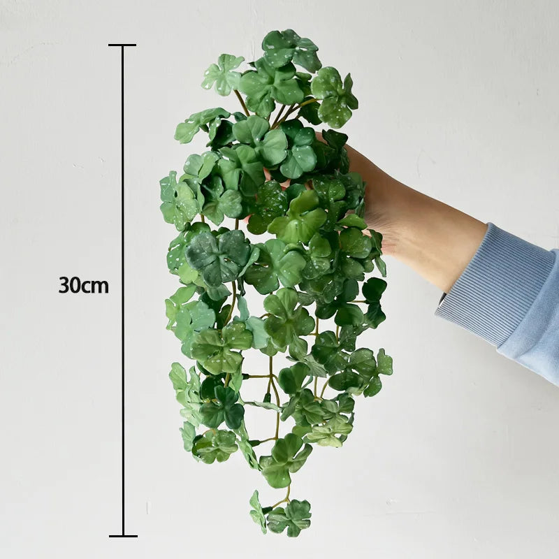 Artificial Mini Green Plant Bouquet – Realistic PVC Faux Grass Decor