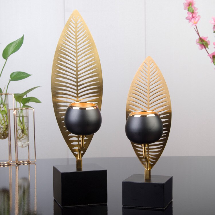Leaf Pattern Candle Holders