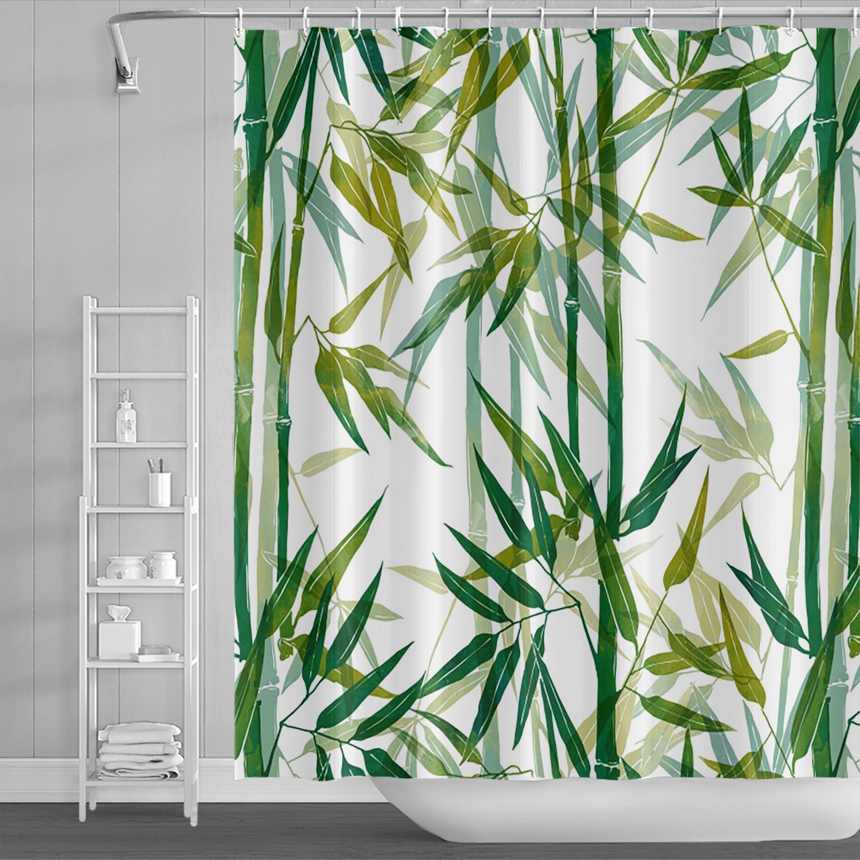 Bamboo-Themed Shower Curtains