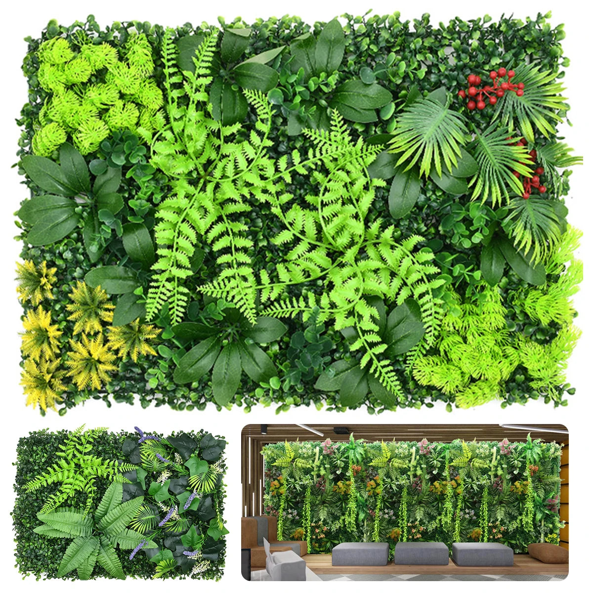 60x40cm Artificial Green Wall Panel