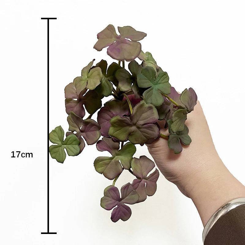 Artificial Mini Green Plant Bouquet – Realistic PVC Faux Grass Decor
