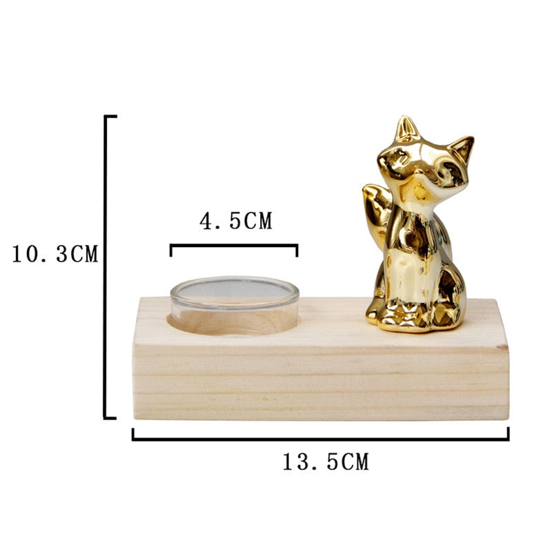 Jungle Cat Candle Holders