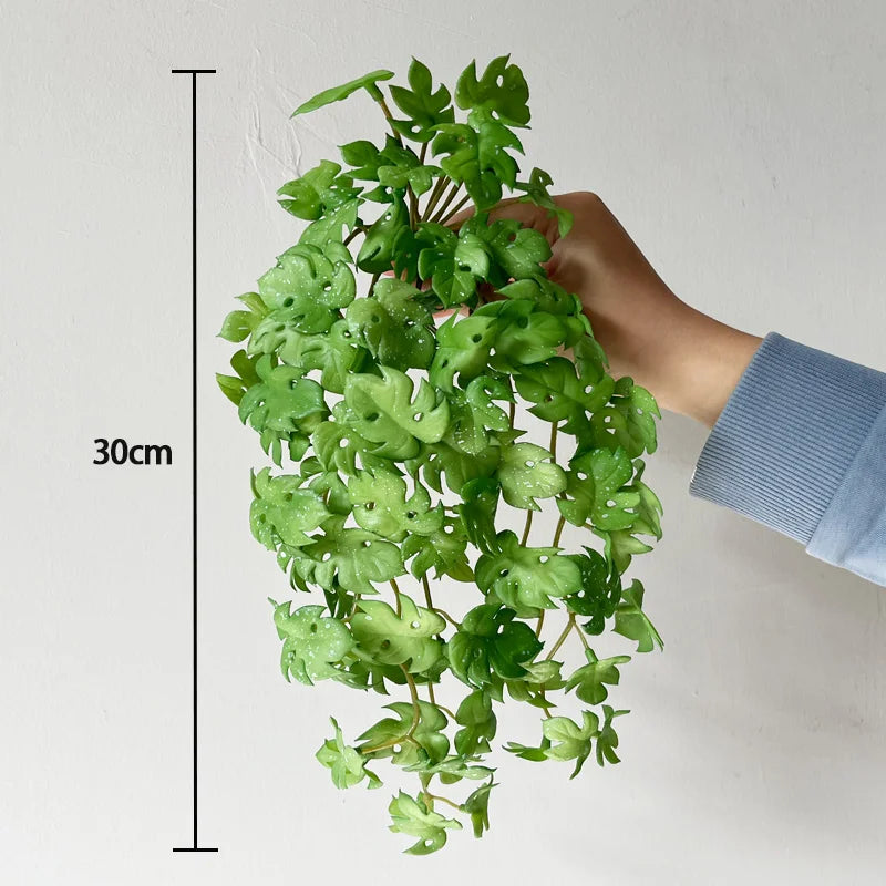 Artificial Mini Green Plant Bouquet – Realistic PVC Faux Grass Decor