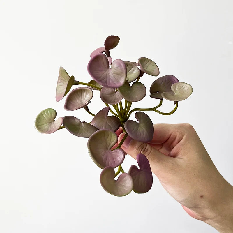 Artificial Mini Green Plant Bouquet – Realistic PVC Faux Grass Decor