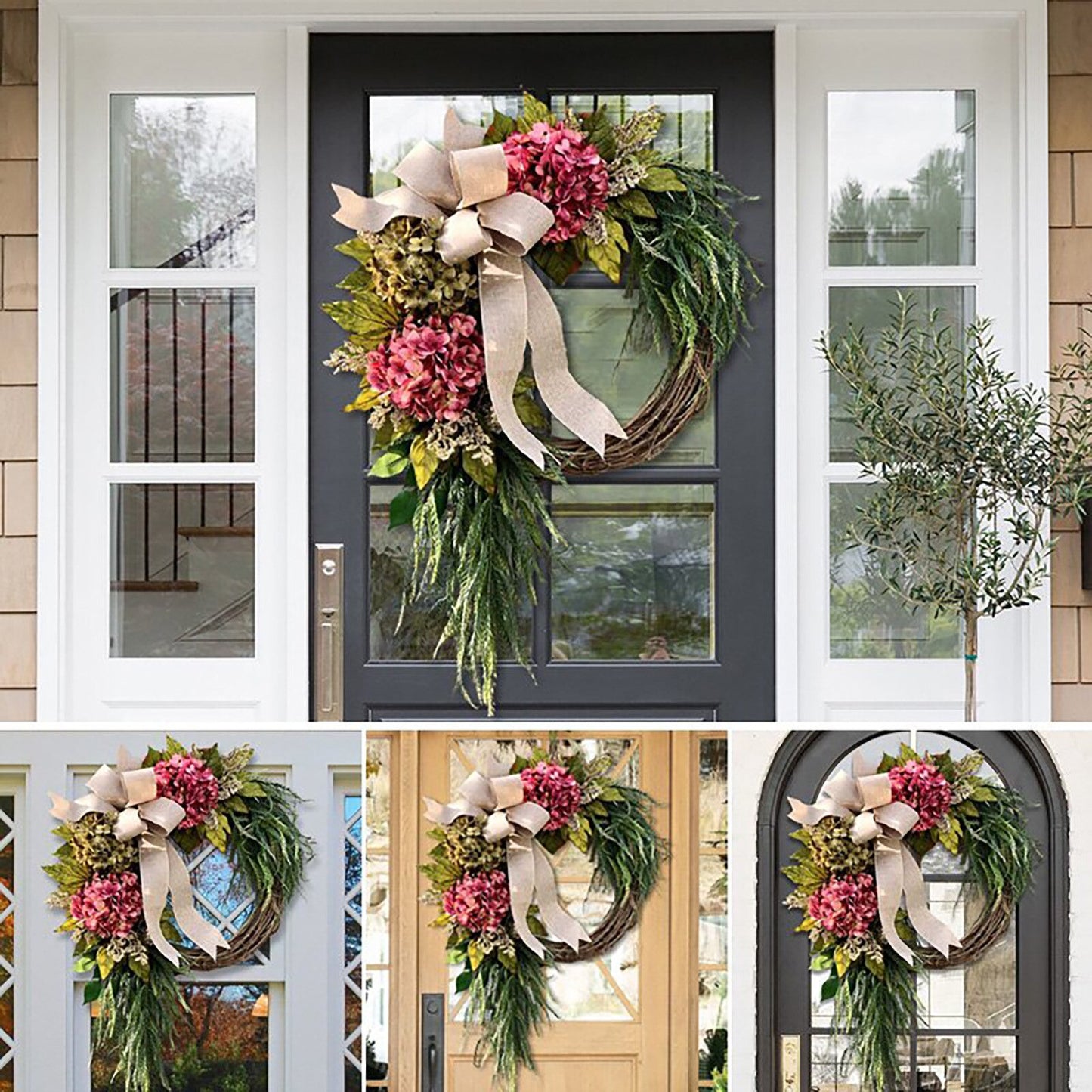 Tropical Flower Wreath Outdoor Decor