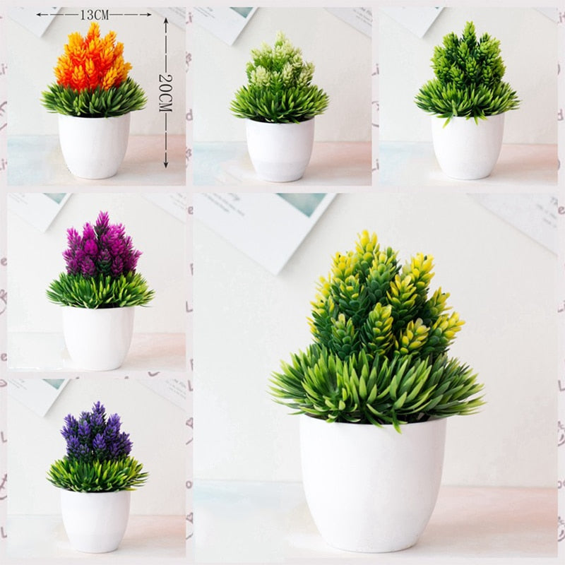 Mini artificial plant in flower
