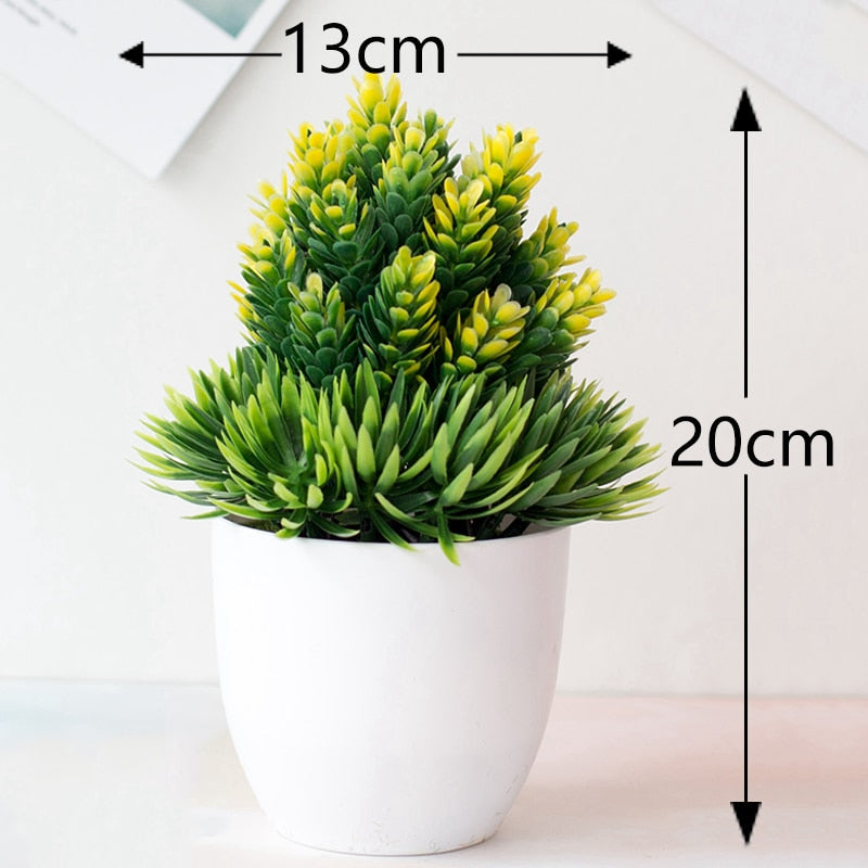 Mini artificial plant in flower