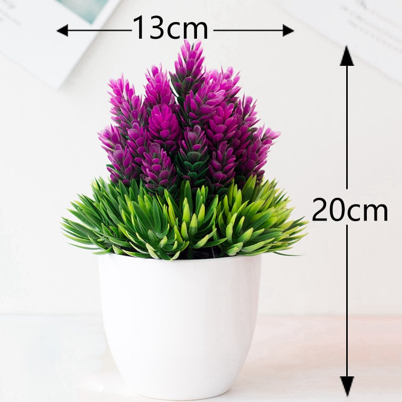 Mini artificial plant in flower