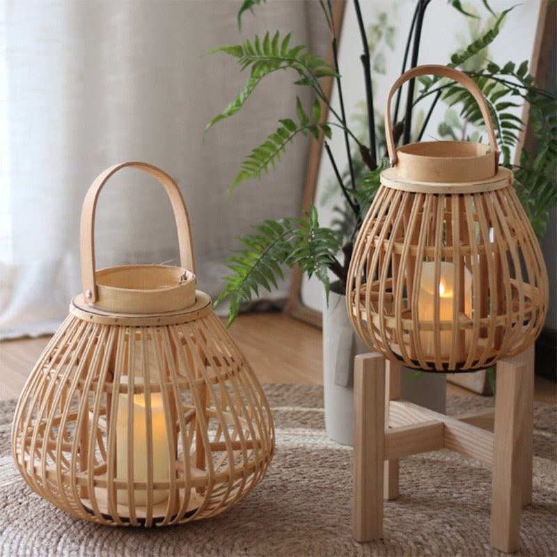 Bamboo Candle Holders