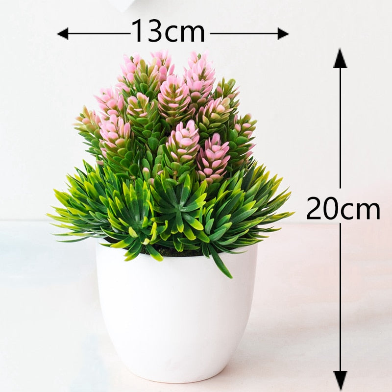 Mini artificial plant in flower