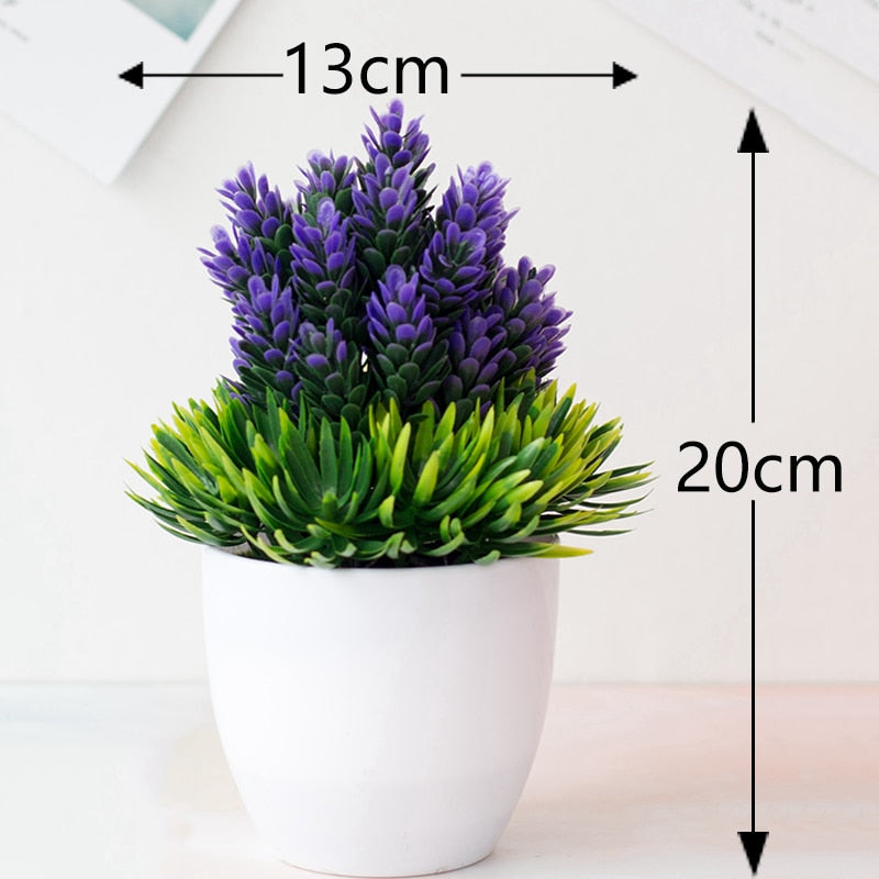 Mini artificial plant in flower