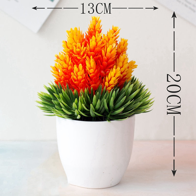Mini artificial plant in flower