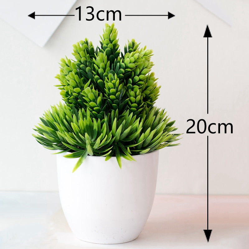 Mini artificial plant in flower
