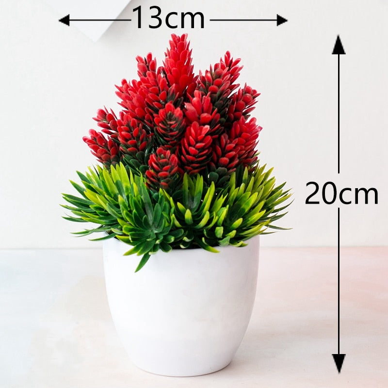 Mini artificial plant in flower