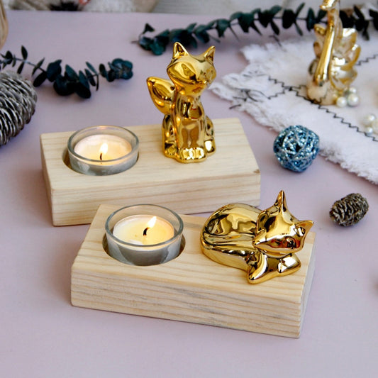 Jungle Cat Candle Holders
