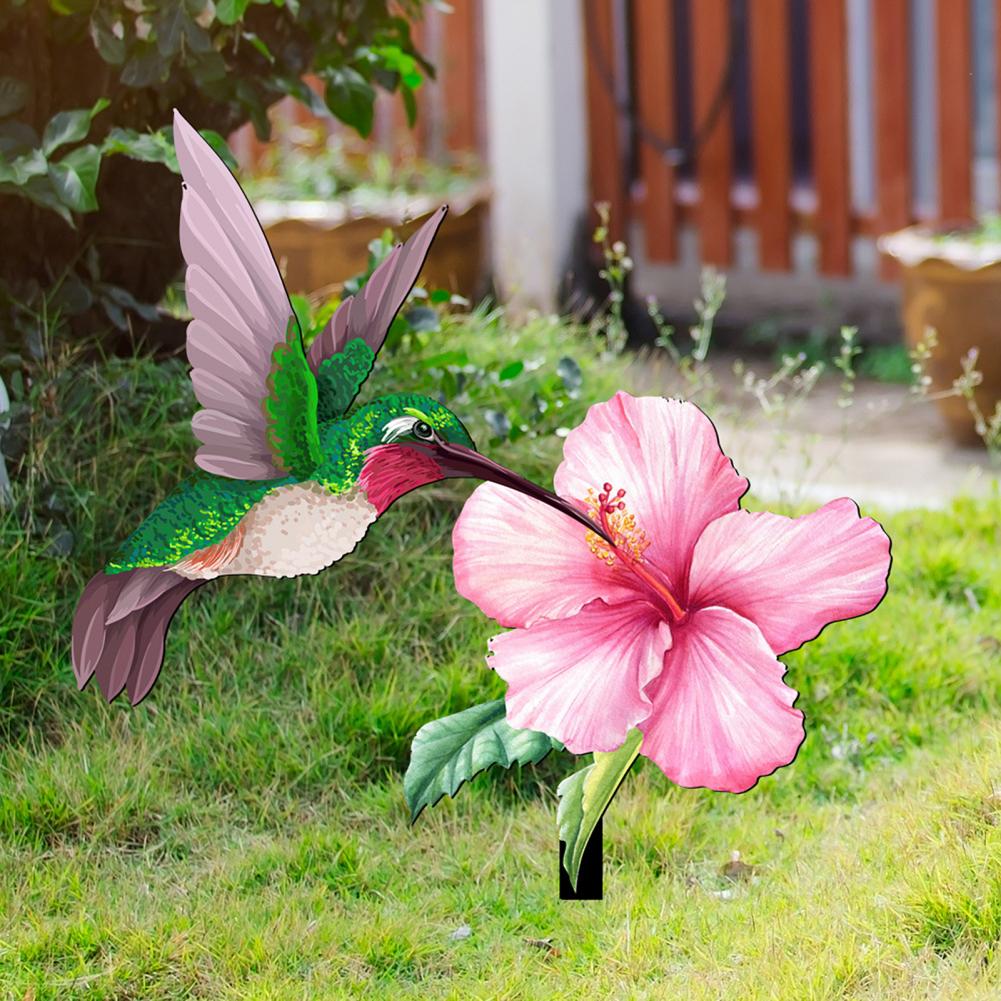 Hibiscus Pattern Yard Ornaments