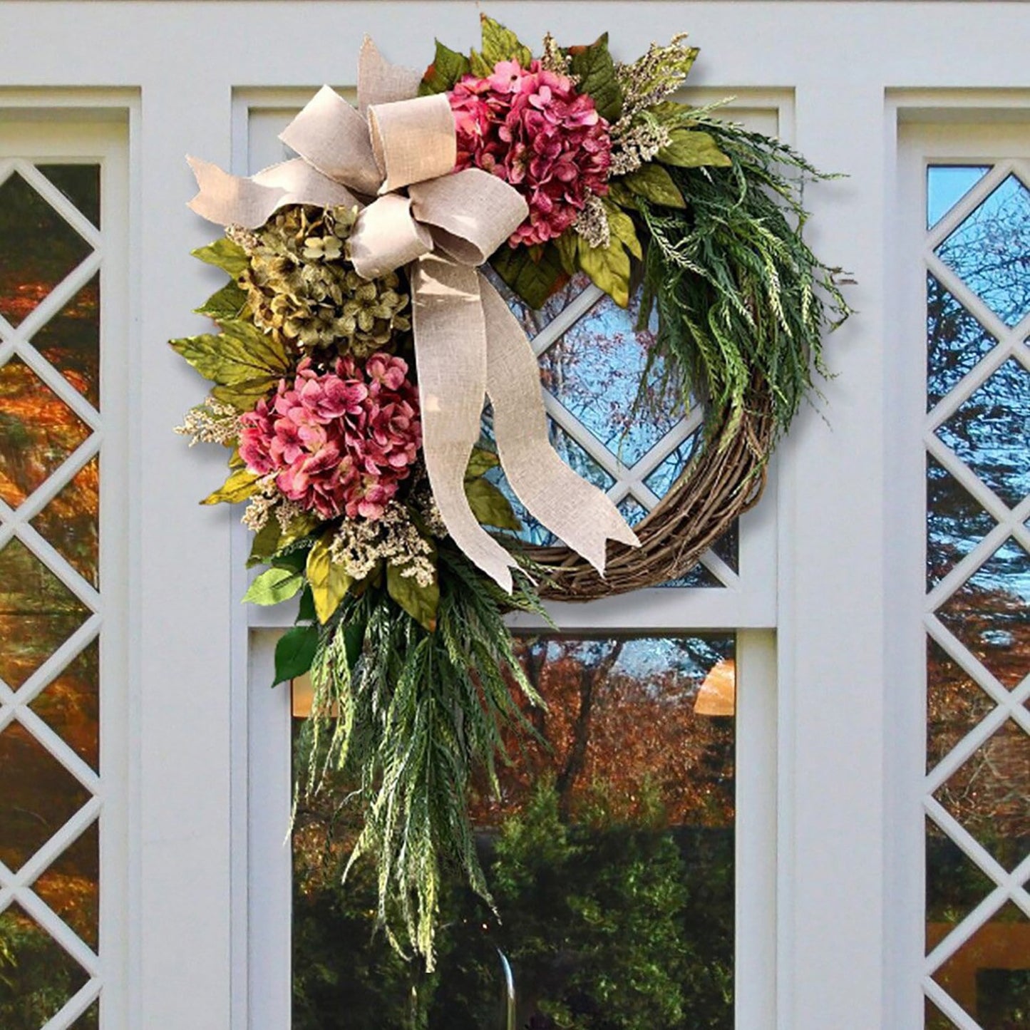 Tropical Flower Wreath Outdoor Decor