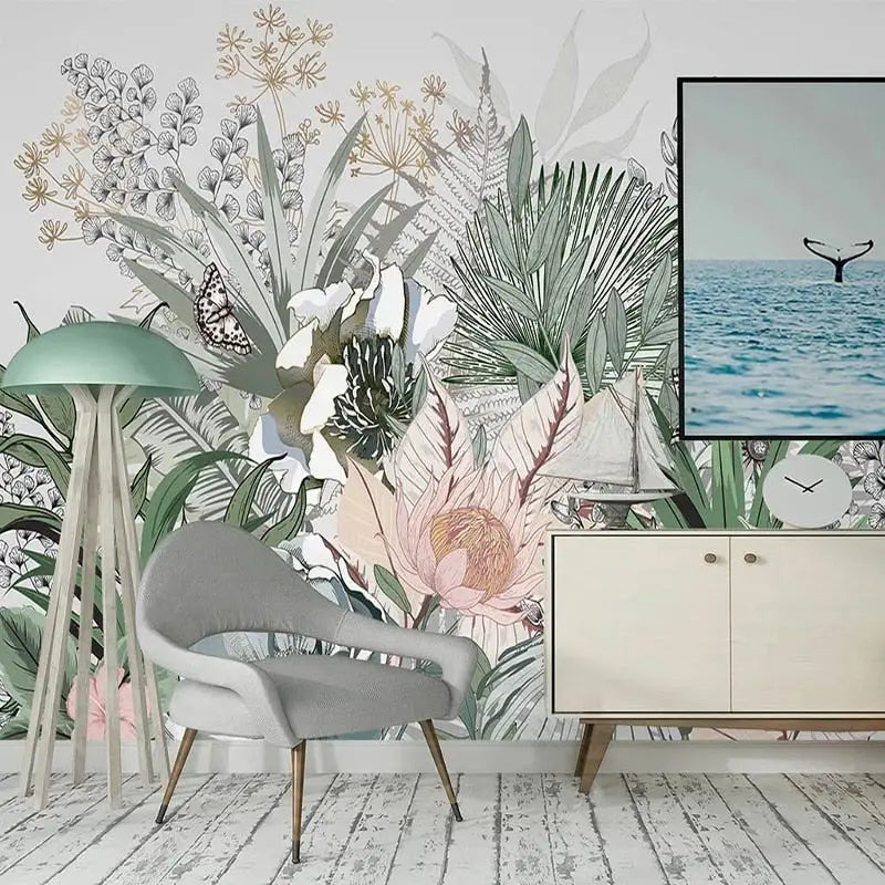 Beige Tropical Wallpaper