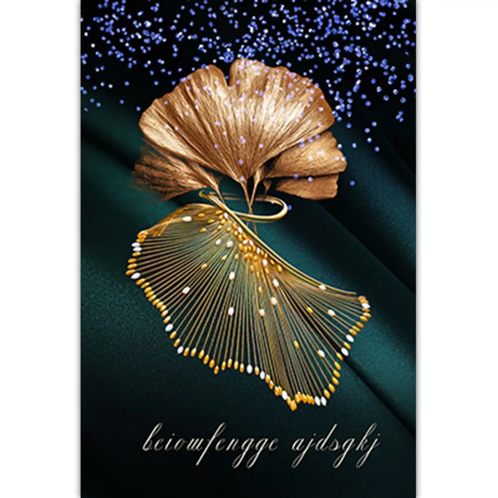 Black and gold tropical wall Art