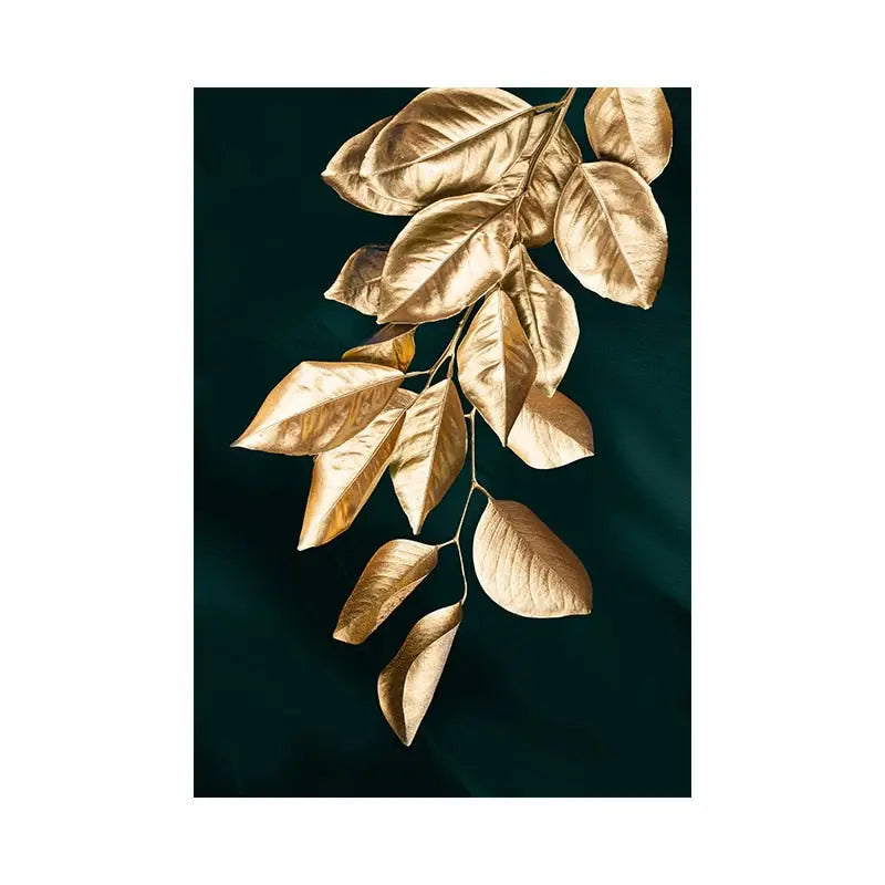 Black and gold tropical wall Art