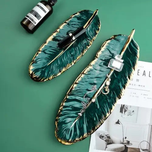 Ceramic Exotic birds feathers