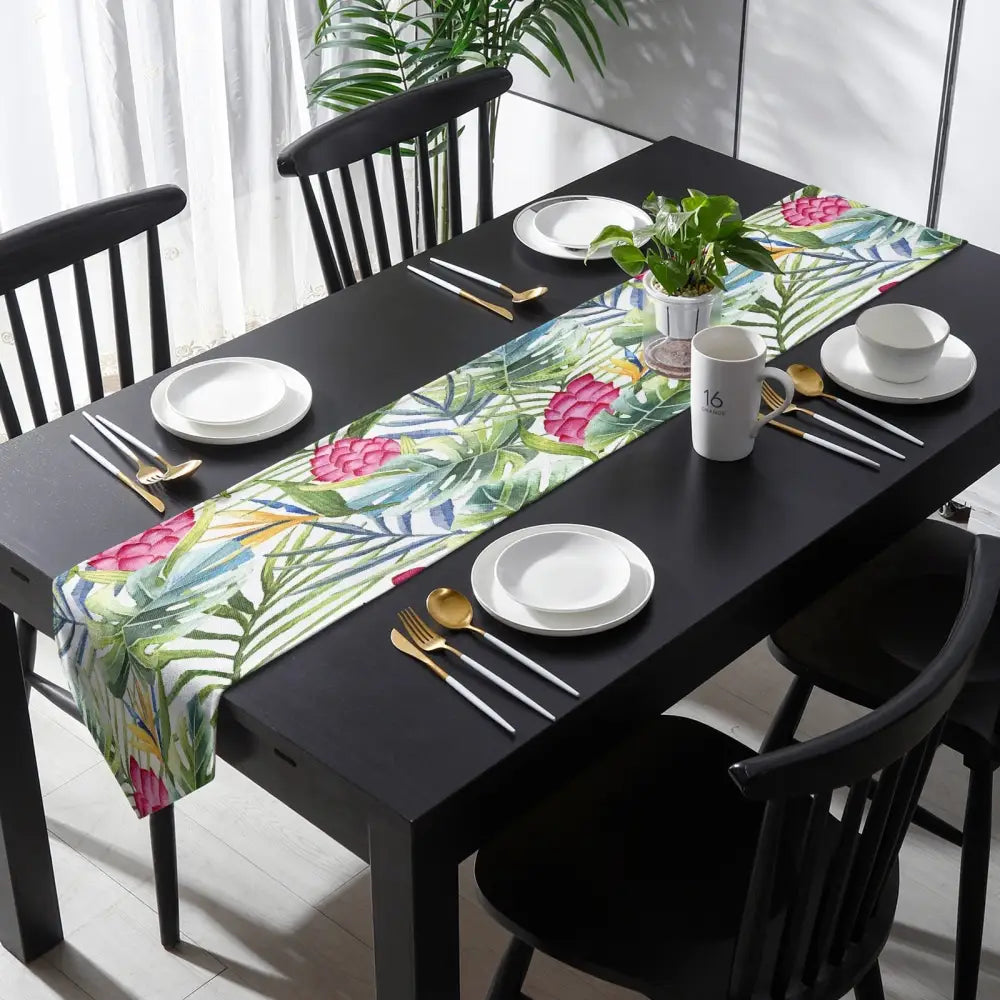 Exotic Leaf Table Runner