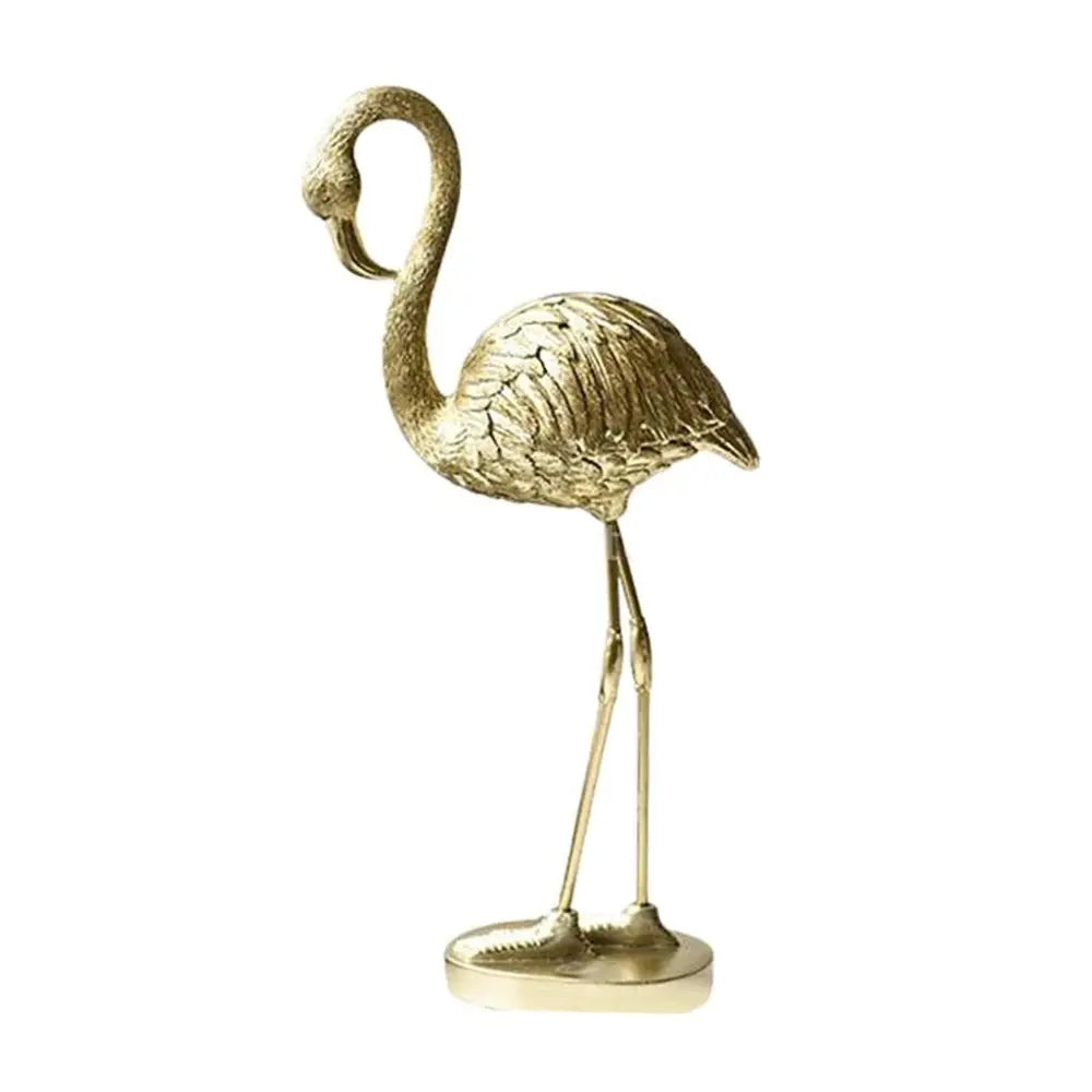 Gold Flamingo Statue