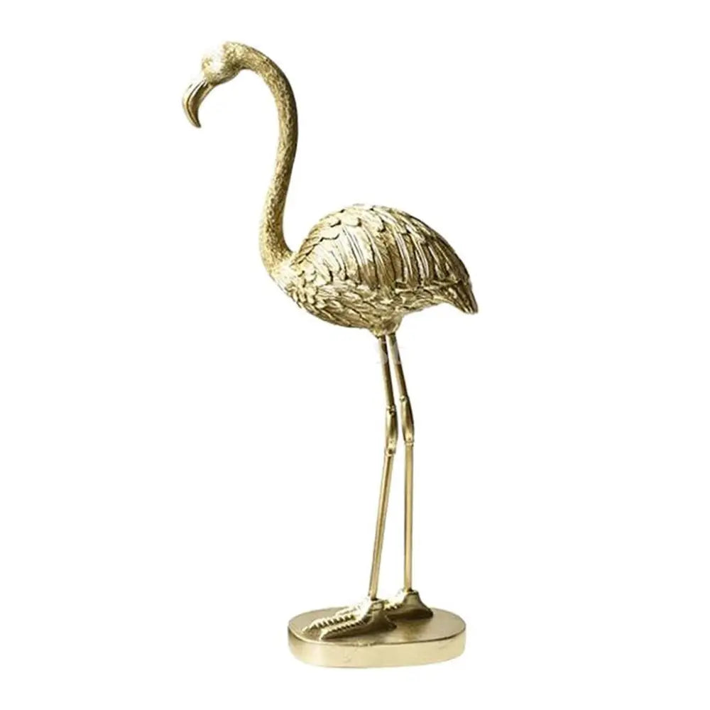 Gold Flamingo Statue