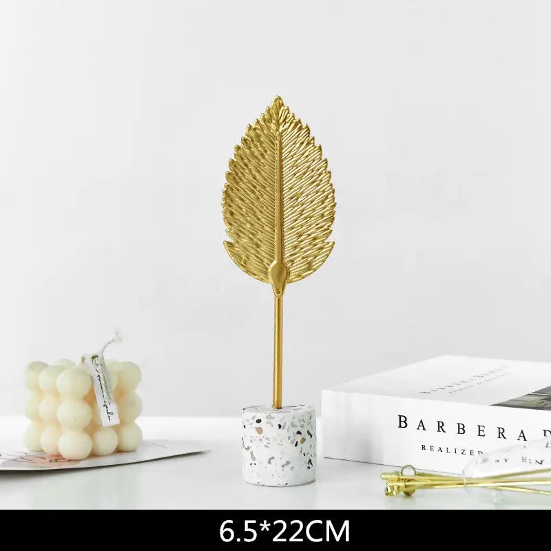 Gold Tropical Leaf