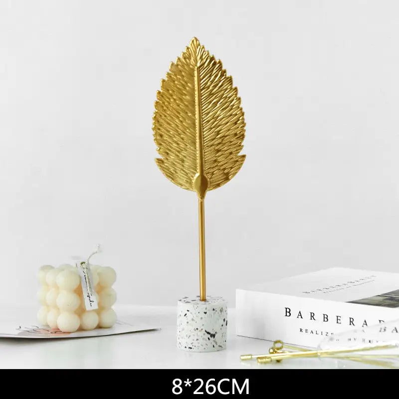 Gold Tropical Leaf