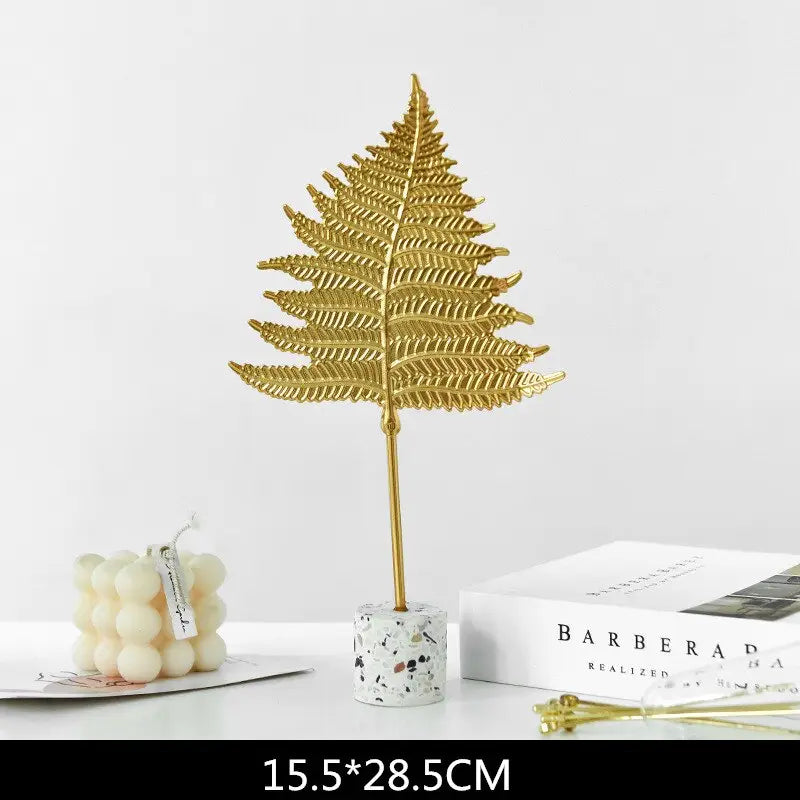 Gold Tropical Leaf