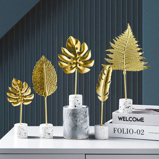 Gold Tropical Leaf