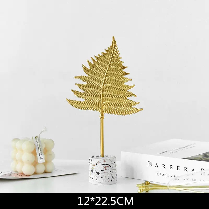 Gold Tropical Leaf