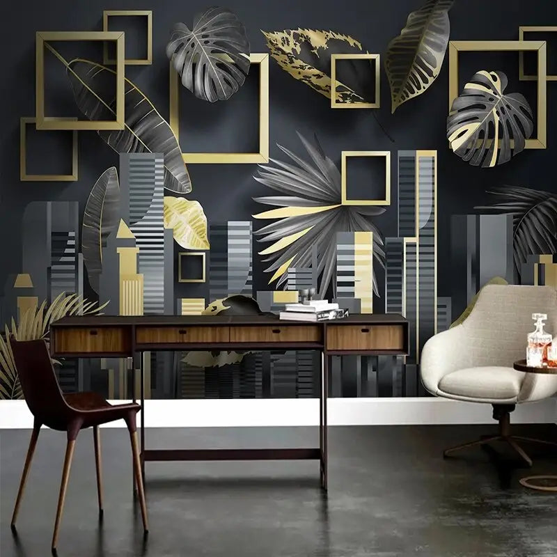 Gold Tropical Wallpaper